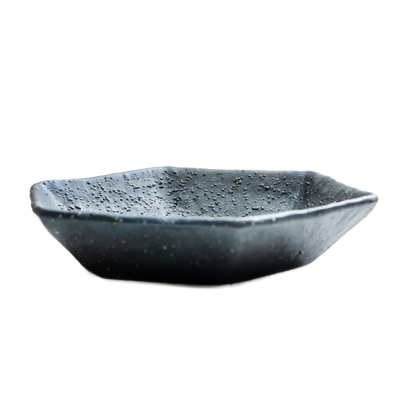 Bowl (Porcelain/Hexagonal/Nippo Black Crystal/3.5cm/Ø16.3cm/SMCol(s): Black)