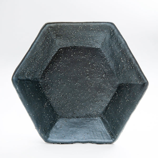 Bowl (Porcelain/Hexagonal/Nippo Black Crystal/3.5cm/Ø16.3cm/SMCol(s): Black)