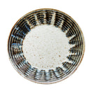Deep Plate (Porcelain/Lines Shinogi/3.5cm/Ø19.5cm/SMCol(s): Brown,White)