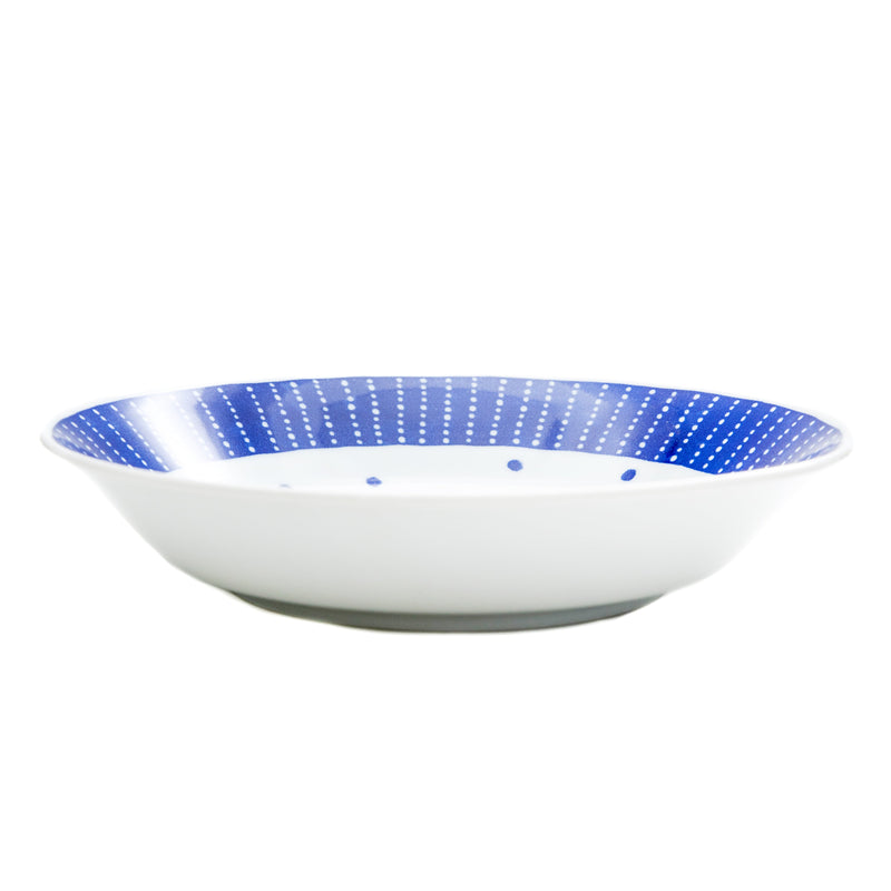 Deep Plate (Porcelain/Dishwasher & Microwave Safe/Blue Sky/4cm/Ø20.8cm/SMCol(s): Blue,White)