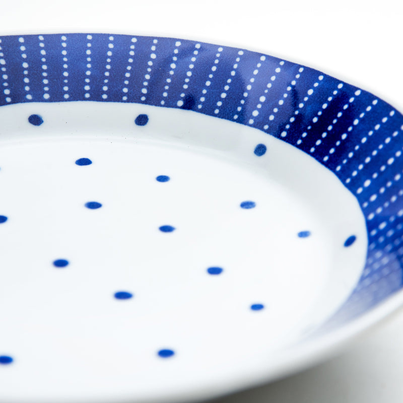 Deep Plate (Porcelain/Dishwasher & Microwave Safe/Blue Sky/4cm/Ø20.8cm/SMCol(s): Blue,White)