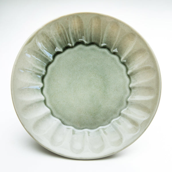 Deep Plate (Porcelain/Spring Water Shinogi/3.5cm/Ø19.5cm/SMCol(s): Grey)