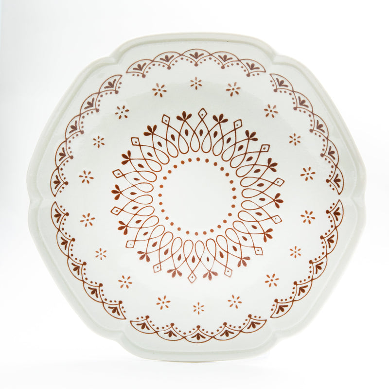 Plate (Porcelain/Lace/Scalloped Edge/24x23.5x3cm/SMCol(s): White)
