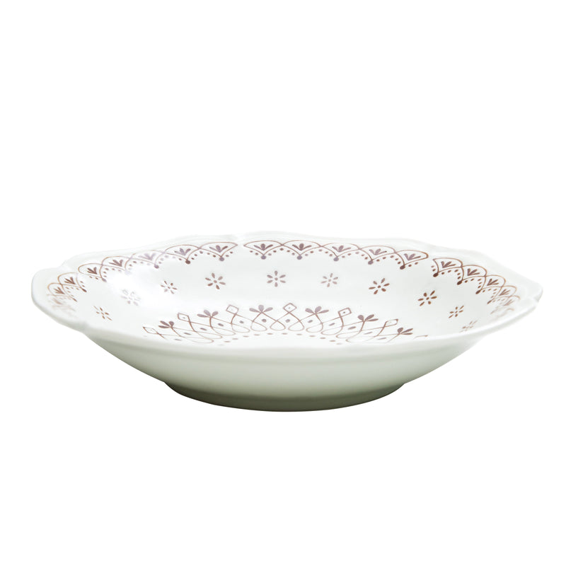 Plate (Porcelain/Lace/Scalloped Edge/21.5x21x4cm/SMCol(s): White)