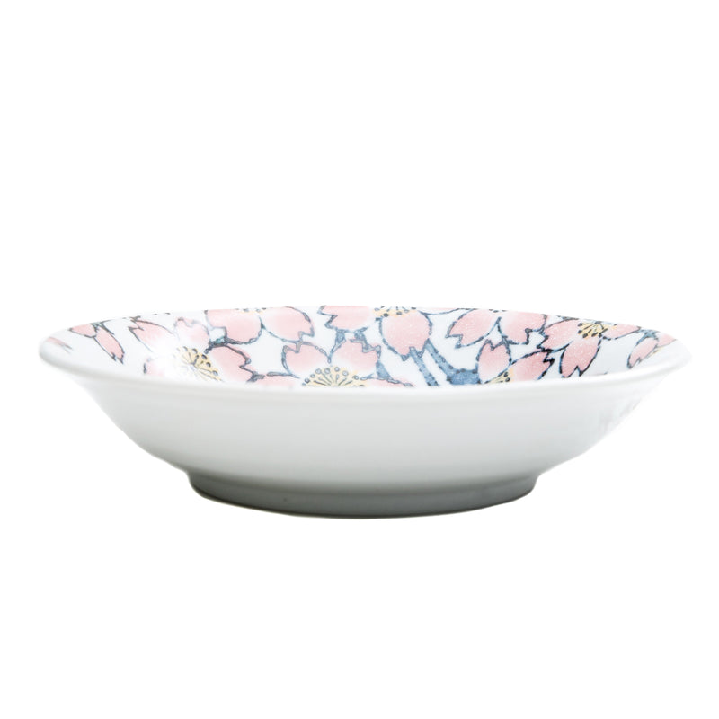 Bowl (Porcelain/Cherry Blossom/Hand Drawn Postcards/4.5cm/Ø20.5cm/SMCol(s): Pink, White )