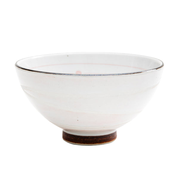 Rice Bowl (Porcelain/Dots & Lines/6.5cm/Ø12cm/SMCol(s): White,Brown)
