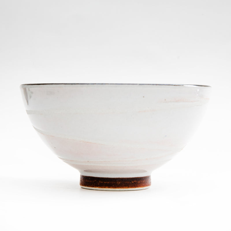 Rice Bowl (Porcelain/Dots & Lines/6.5cm/Ø12cm/SMCol(s): White,Brown)