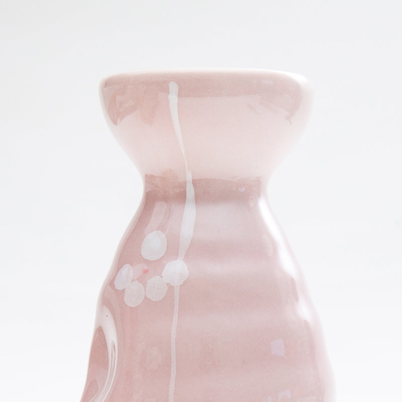 Tokkuri Sake Bottle (Porcelain/Plum Blossoms/13cm/Ø5cm/SMCol(s): Pink)
