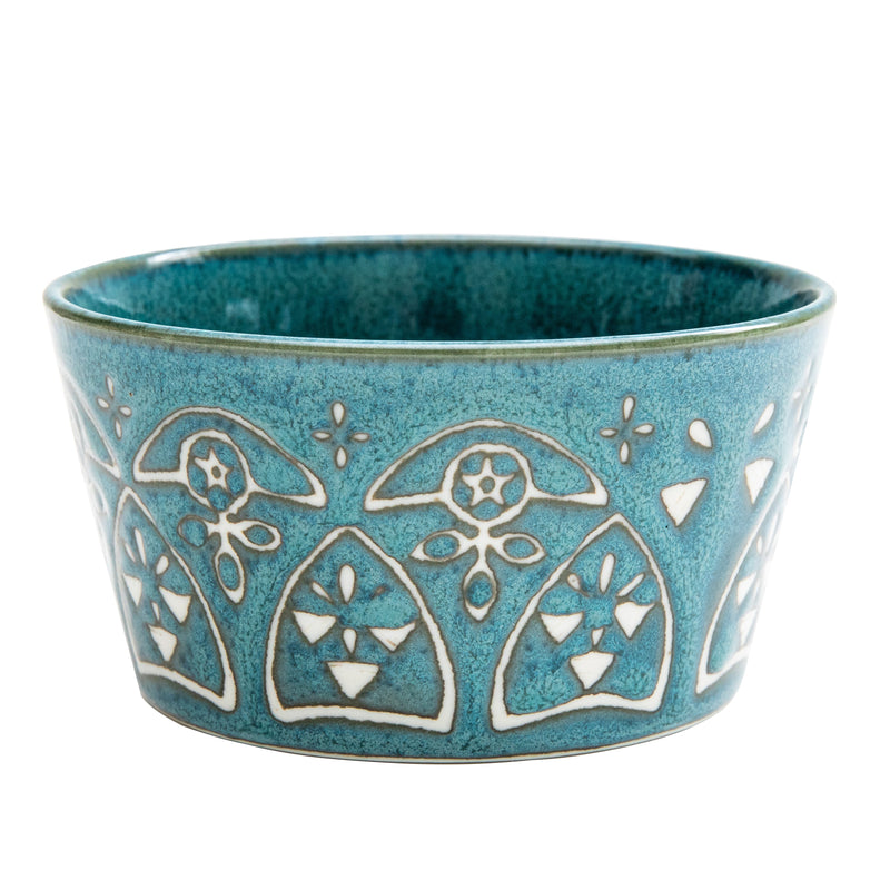 Small Bowl (Porcelain/Moroccan Pattern/5.5cm/Ø10.8cm/SMCol(s): Green,Beige)