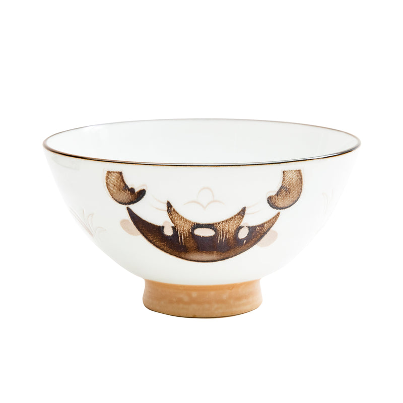 Bowl (Porcelain/Sea Otter/6.5cm/Ø12.5cm/SMCol(s): White,Brown)