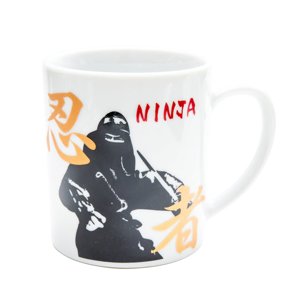Mug (Porcelain/Ninja/"NINJA"/8.5x11.5x10.5cm/SMCol(s): White,Black,Yellow,Red)