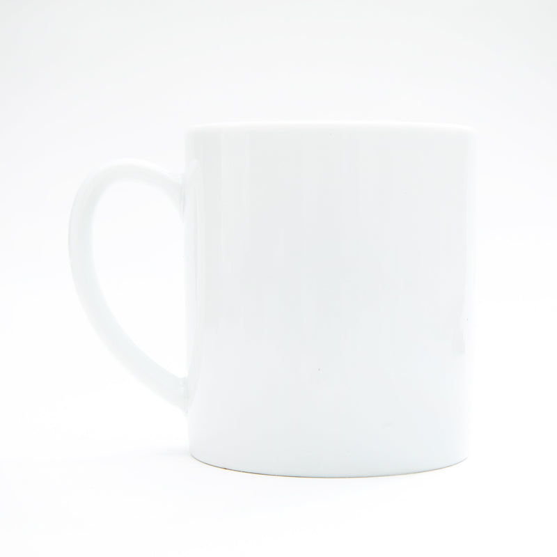 Mug (Porcelain/Chubby Beckoning Cat/Japanese Quote/8.5x11.5x10.5cm/SMCol(s): White,Yellow)