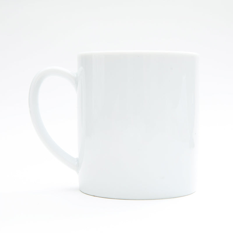 Mug (Porcelain/Chubby Beckoning Cat/Japanese Quote/8.5x11.5x10.5cm/SMCol(s): White,Grey,Brown)