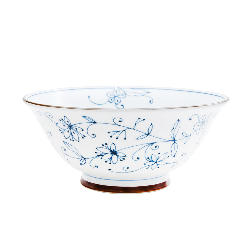 Bowl (Porcelain/For Ramen/8.5cm/Ø19.5cm/SMCol(s): White,Blue)