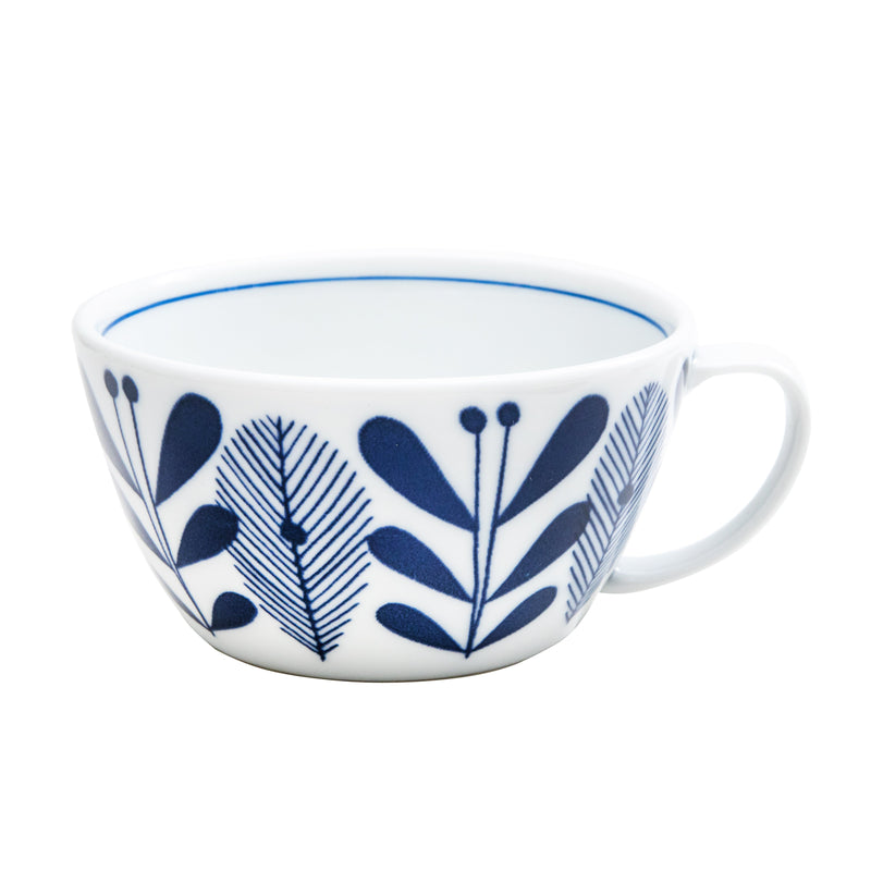 Soup Cup (Porcelain/Floral Patterns/10.5x12.5x6cm/SMCol(s): White,Yellow/White,Blue)