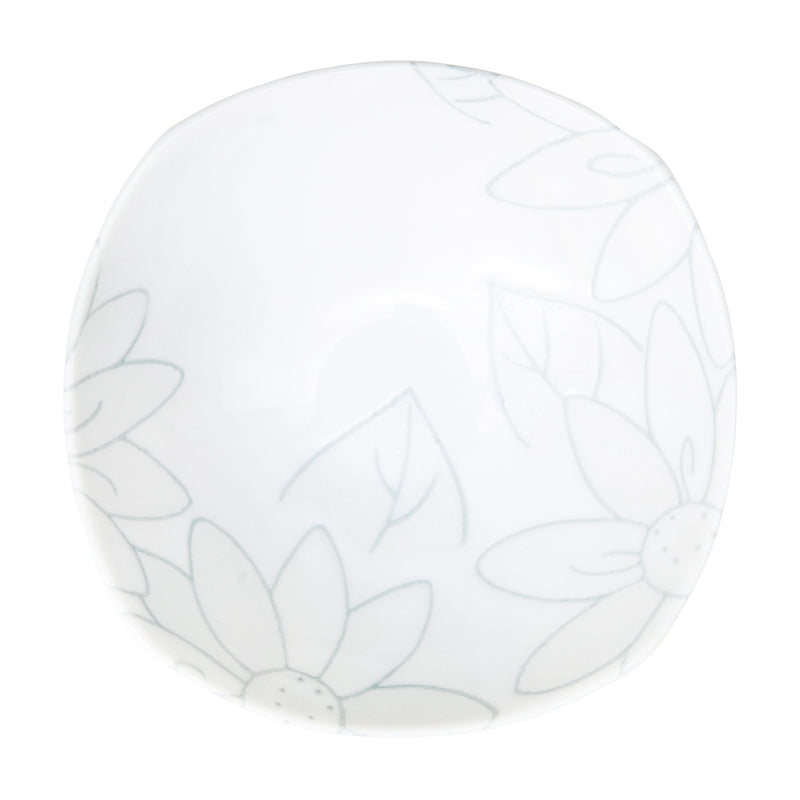 Bowl (Porcelain/Soft Square/Sunflower/10.5x10.5x3cm/SMCol(s): White,Black)