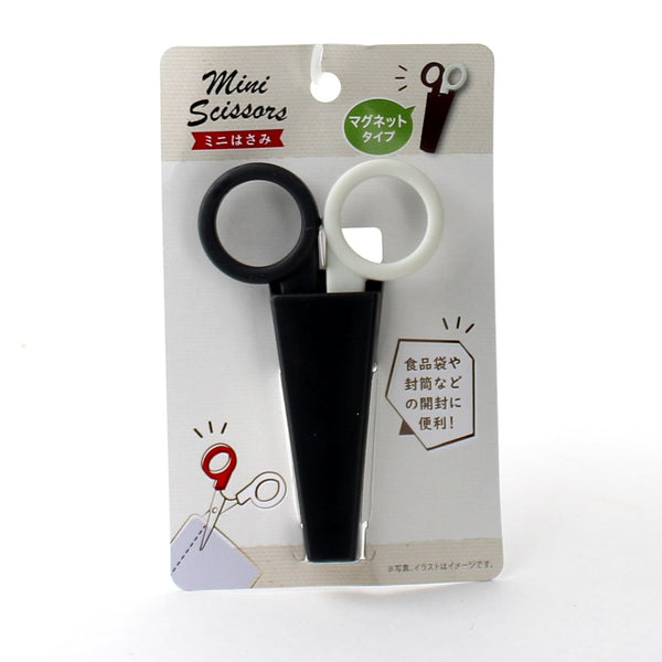 Scissors (PP/w/Case*w/Magnet/WT/YL/BL*WT/YL/PK/6.5x1.1x10.5cm)