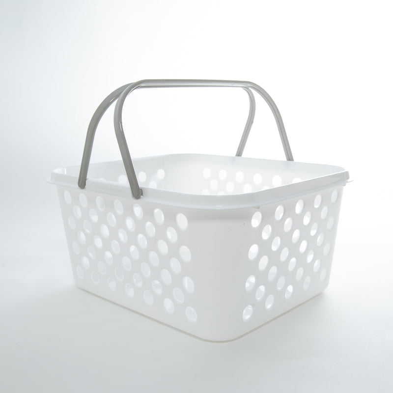 White Large Mesh Basket with Handle