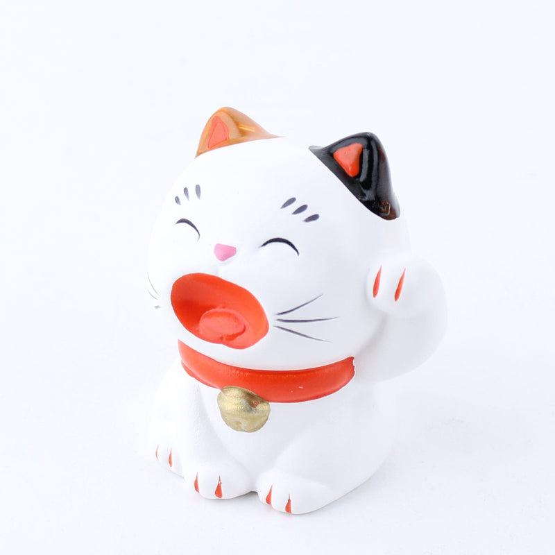 Syouhou Ceramic Lucky Cat Laughing Left Paw Raised
