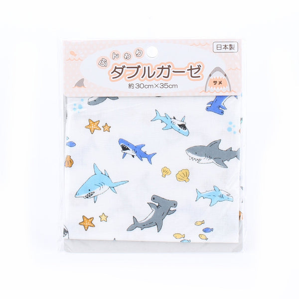 Cloth (Soft/Double Layer Gauze/Shark/35x30cm/SMCol(s): White/Light Blue/Grey/Blue)