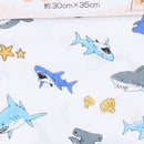 Cloth (Soft/Double Layer Gauze/Shark/35x30cm/SMCol(s): White/Light Blue/Grey/Blue)