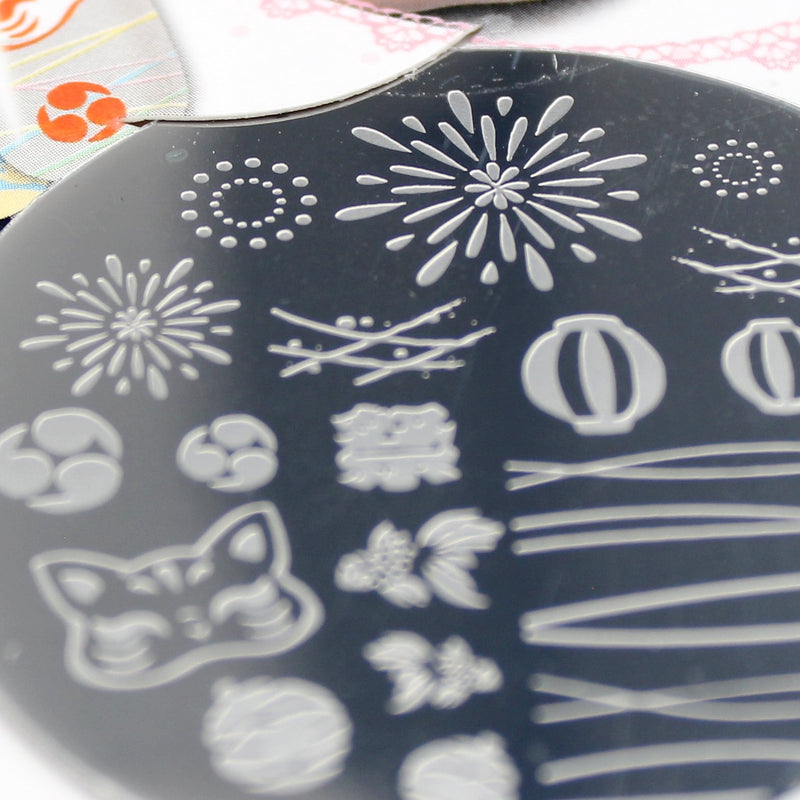 Stamping Plate (Iron/Nail Art/Japanese Festival/d.5.5cm)