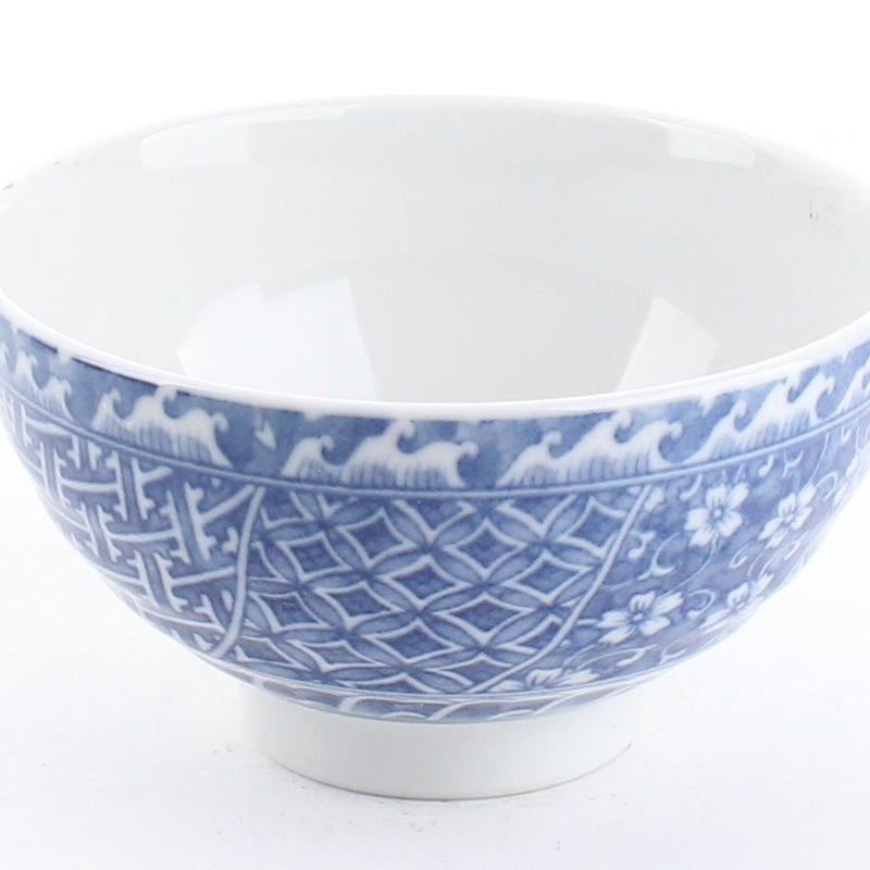 Round Floral Ceramic Rice Bowl