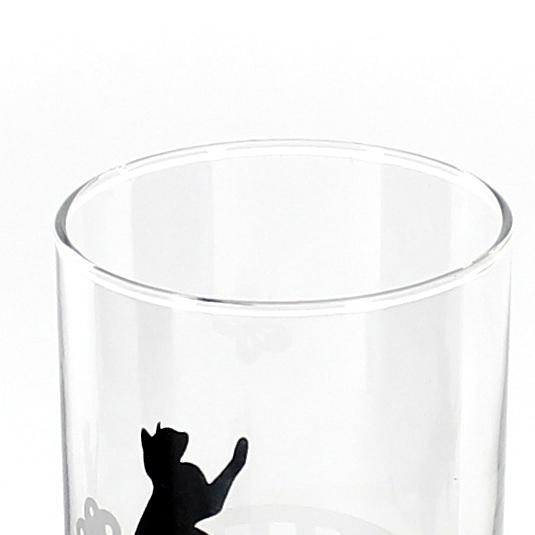 Glass Cup (Cat/BK/CL/ d.6x12cm / 280mL)