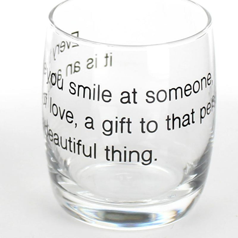 Cup (Glass/Typography/CL/BK/6.9x8.5cm / 265mL)