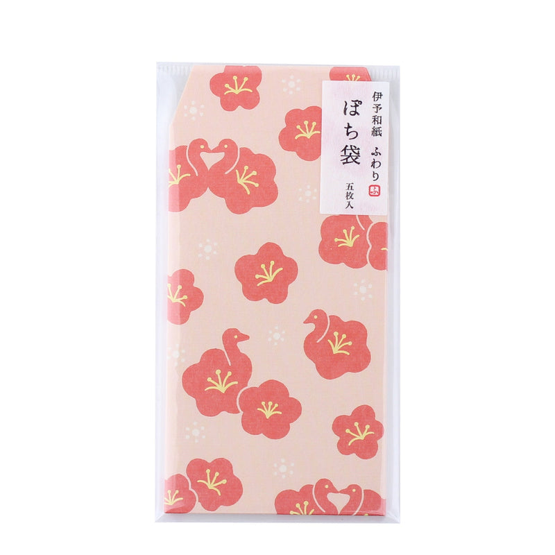 Japanese Tip Envelopes with Stickers (Plum Flower, Crane)