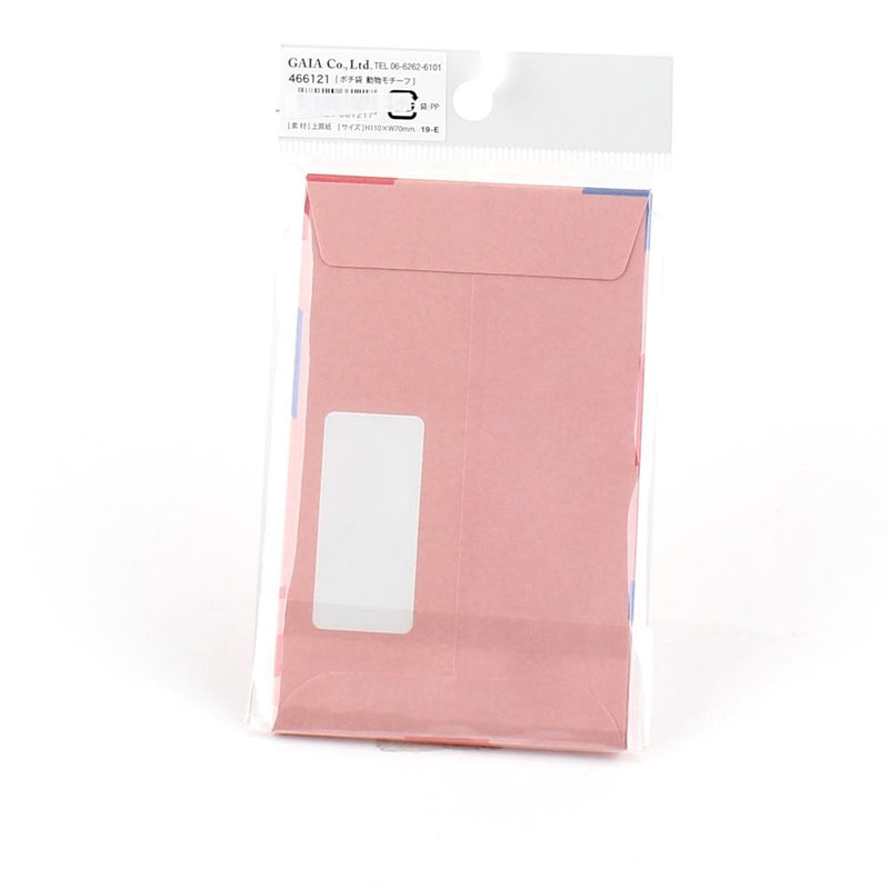 Japanese Tip Envelope (Paper/Animals*5-Types/W7xH11cm (10pcs))