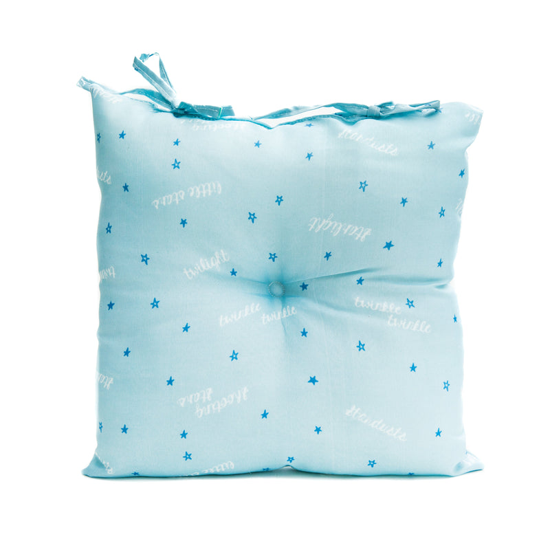 Chair Pad (Mini/With Ties/Stars/30x30cm/SMCol(s): Blue)