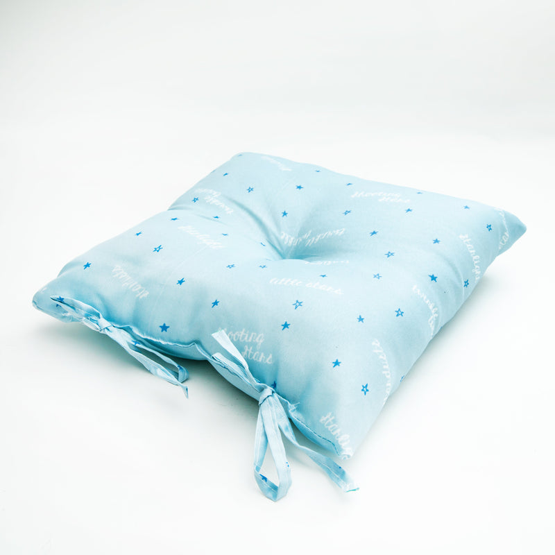 Chair Pad (Mini/With Ties/Stars/30x30cm/SMCol(s): Blue)