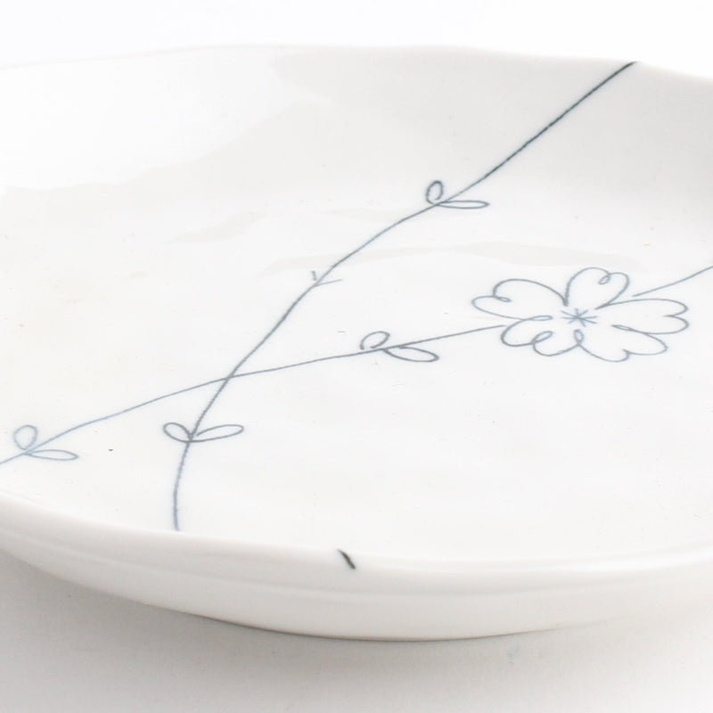 Plate (Flat/Flowers/WT/d.15.7x2.5cm)