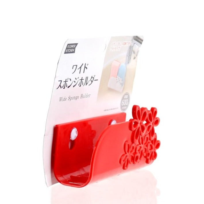 Sponge Holder (PP/w/Suction Cup/Flowers/3xCol)