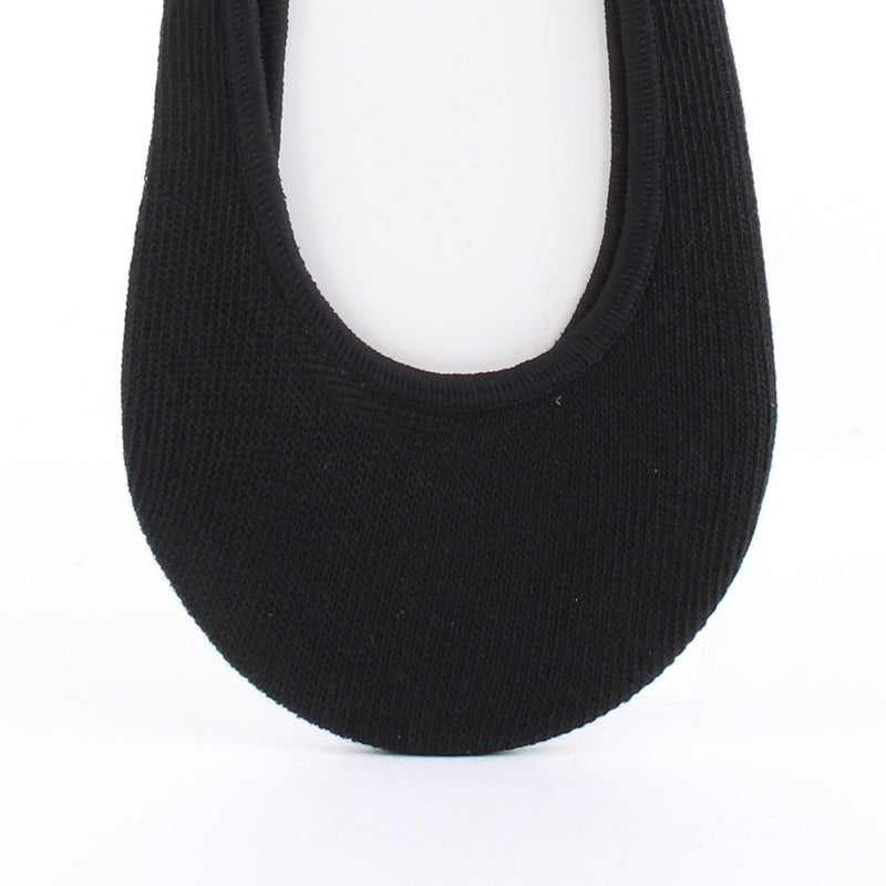 Women Solid Black Non-Slip Sockettes (23-25cm)
