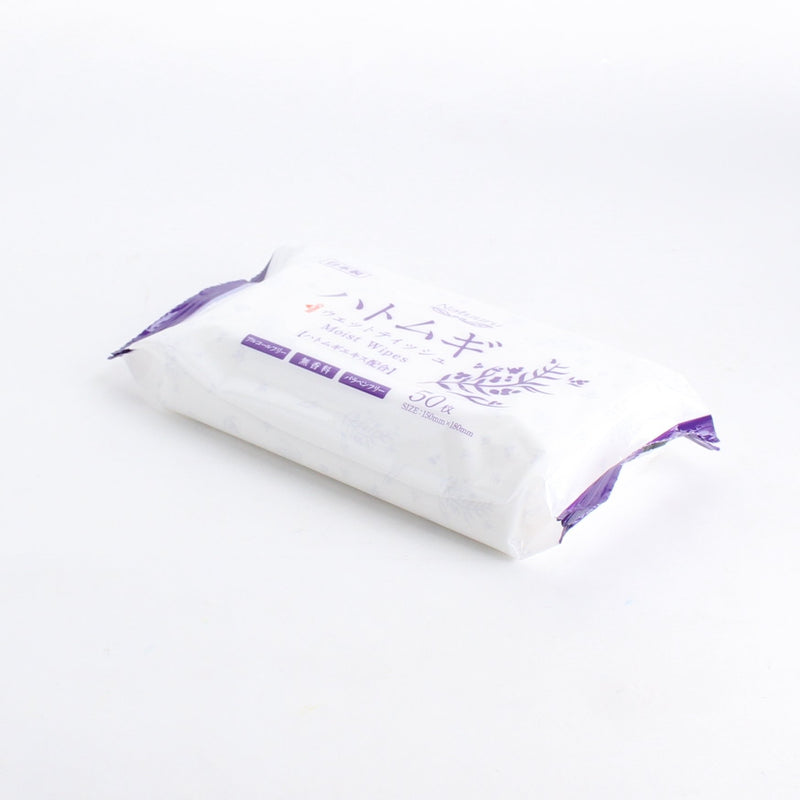 Unscented Alcohol Free Pearl Barley Extract Wet Wipes (50 Sheets)