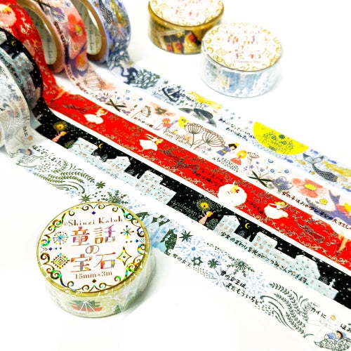 Masking Tape (Andersen's Fairy Tales:The Snow Queen/15mm x 3m/Seal Do/SMCol(s): White,Blue)