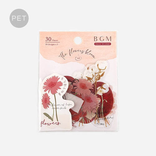 BGM Blossoming Flower Sticker Flakes (Red)