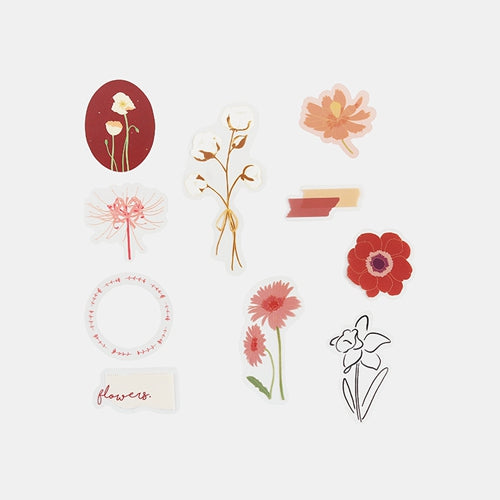 BGM Blossoming Flower Sticker Flakes (Red)