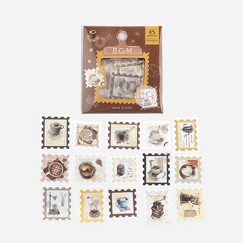 Foil Stamping Post Office: Coffee Sticker Flakes