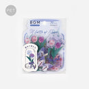 Blooming Flower in a Bottle Sticker Flakes (Violet)