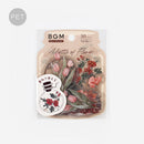 Blooming Flower in a Bottle Sticker Flakes (Red)