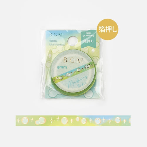 BGM Gold Foil Stamping Bubbles Masking Tape