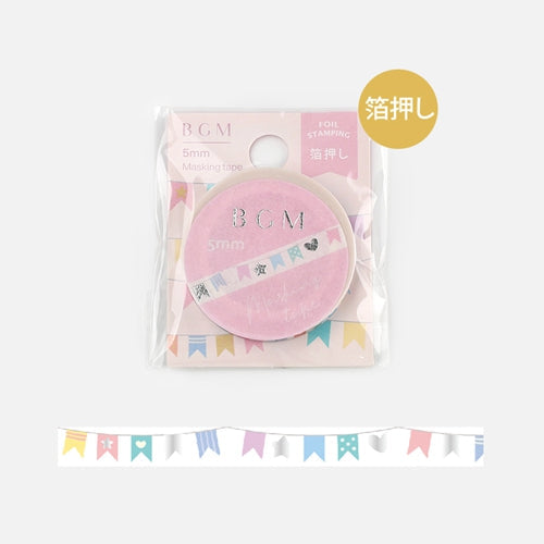 BGM Silver Foil Stamping Garland Masking Tape