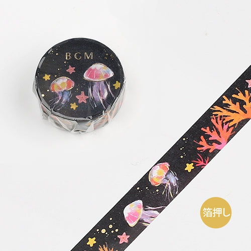BGM Gold Foil Stamping Deep Sea Masking Tape