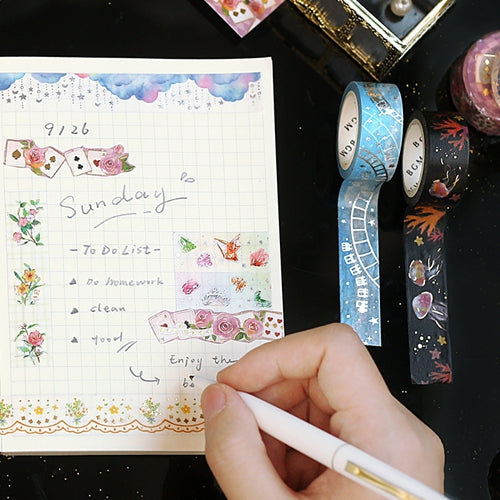 BGM Gold Foil Stamping Deep Sea Masking Tape