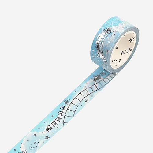 BGM Foil Stamping Train in the Sky Masking Tape