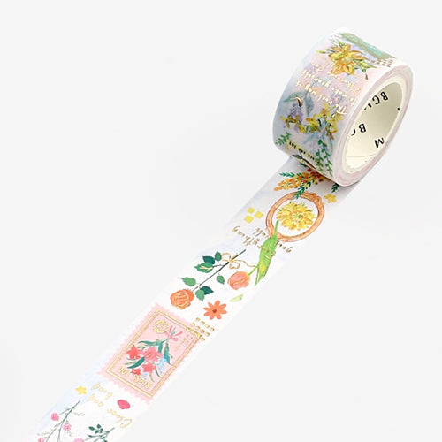 BGM Foil Stamping Blossoming Flower Letter Masking Tape