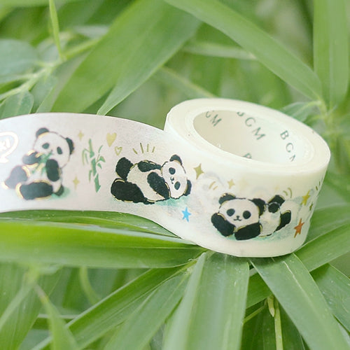 BGM Foil Stamping Panda & Bamboo Masking Tape